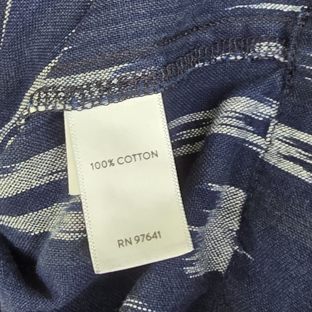 Navy Blue Patterned Women's Top - Picture 5 of 7